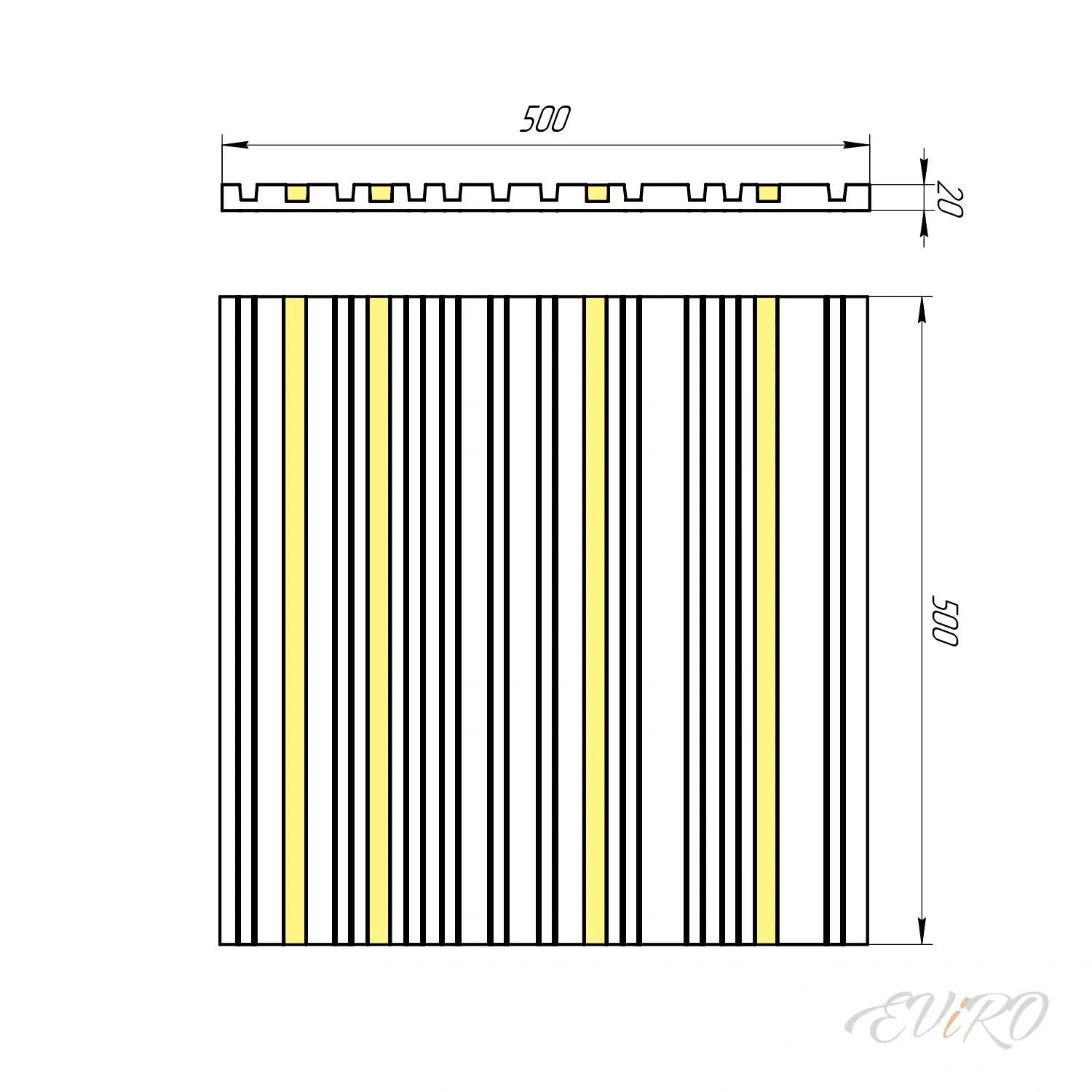 Гипсовая 3D панель EViRO Barcode + LED