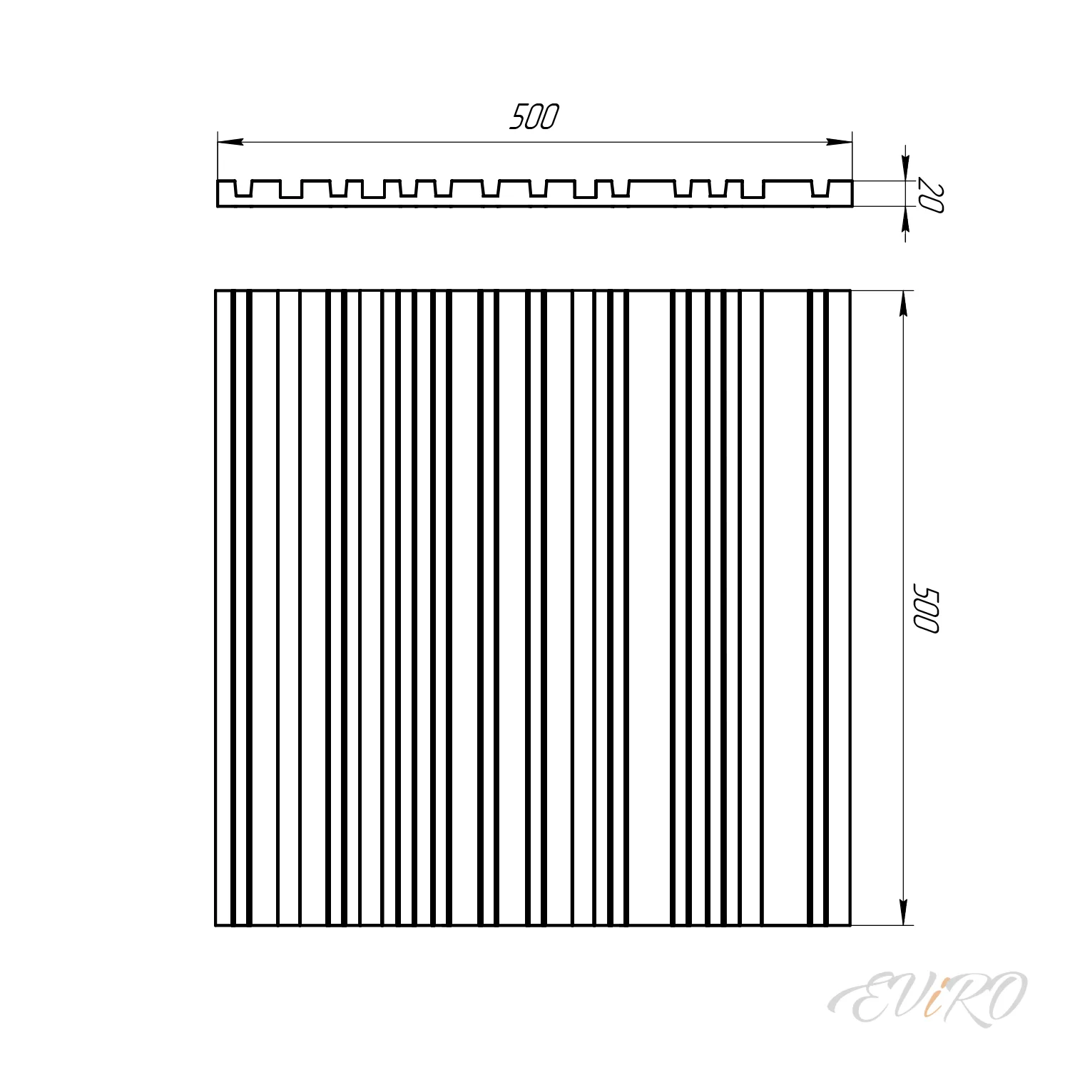 Декоративная панель Barcode 500*500 мм